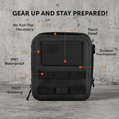 Large Waterproof Submersible Tactical MOLLE Pouch for Hiking, Boating, Tools and Gear. Durable Thermoplastic Design is Compatible with Backpacks, Tactical Belts, Waist Bags and More