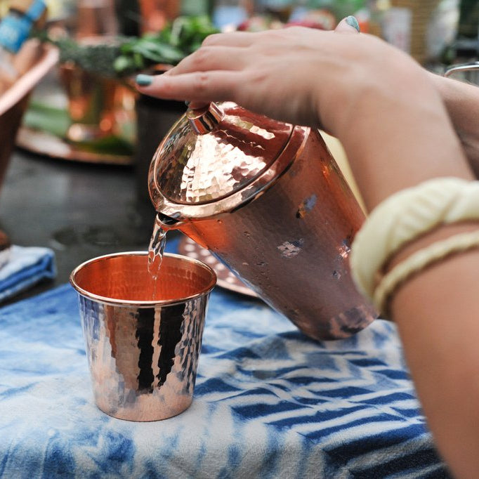 Gangotri Copper Water Pitcher with Lid