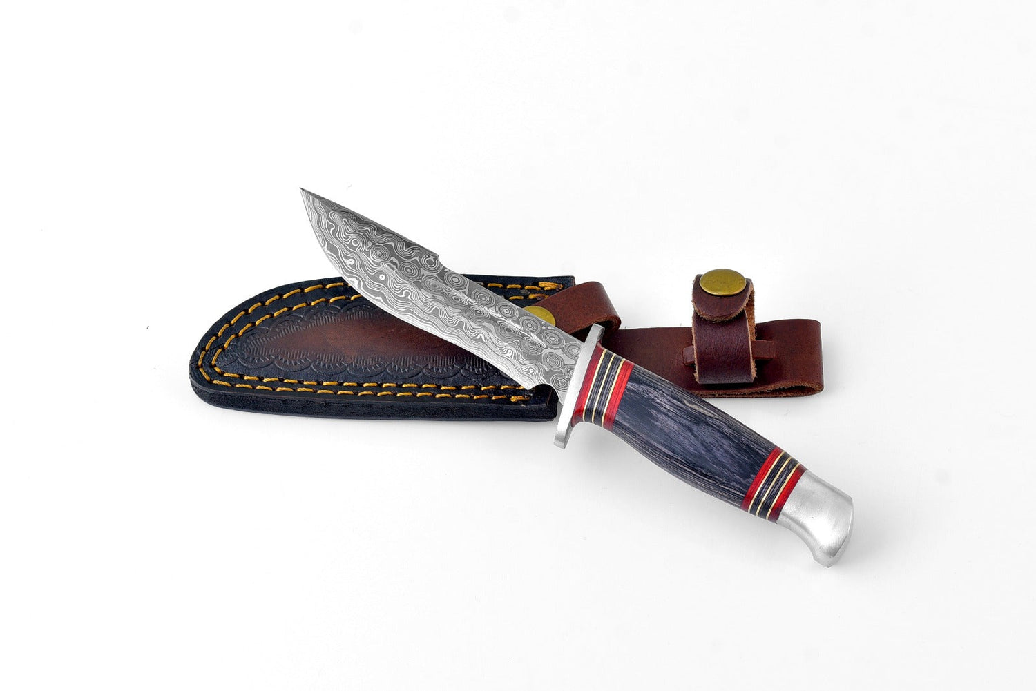 Damascus Steel Utility &amp; Camping Knife TK-163