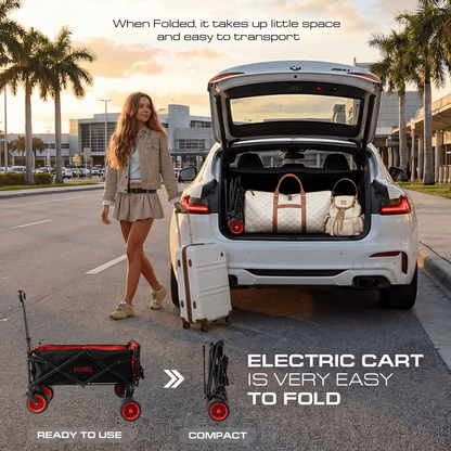 Compact Electric Camping Cart – Dual Motor &amp; Foldable Design