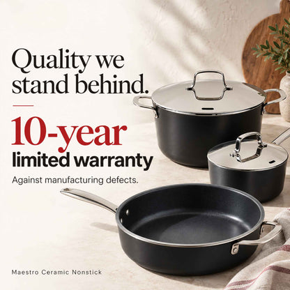 Ceramic Nonstick Cookware Set, 12-Piece