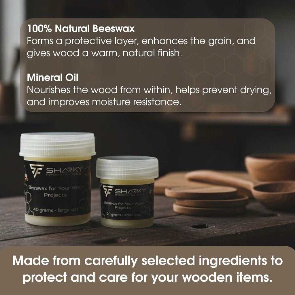 Beeswax Wood Finish – Natural Wood Conditioner for Tool Handles &amp; Carving Projects