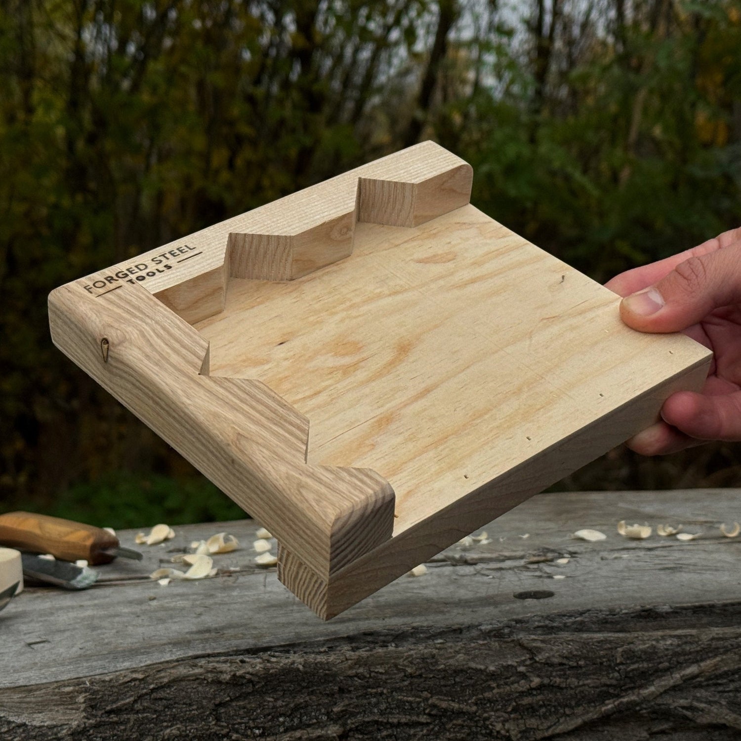 Bench Hook for Wood Carving and Chiseling – Handcrafted Wooden Work Support