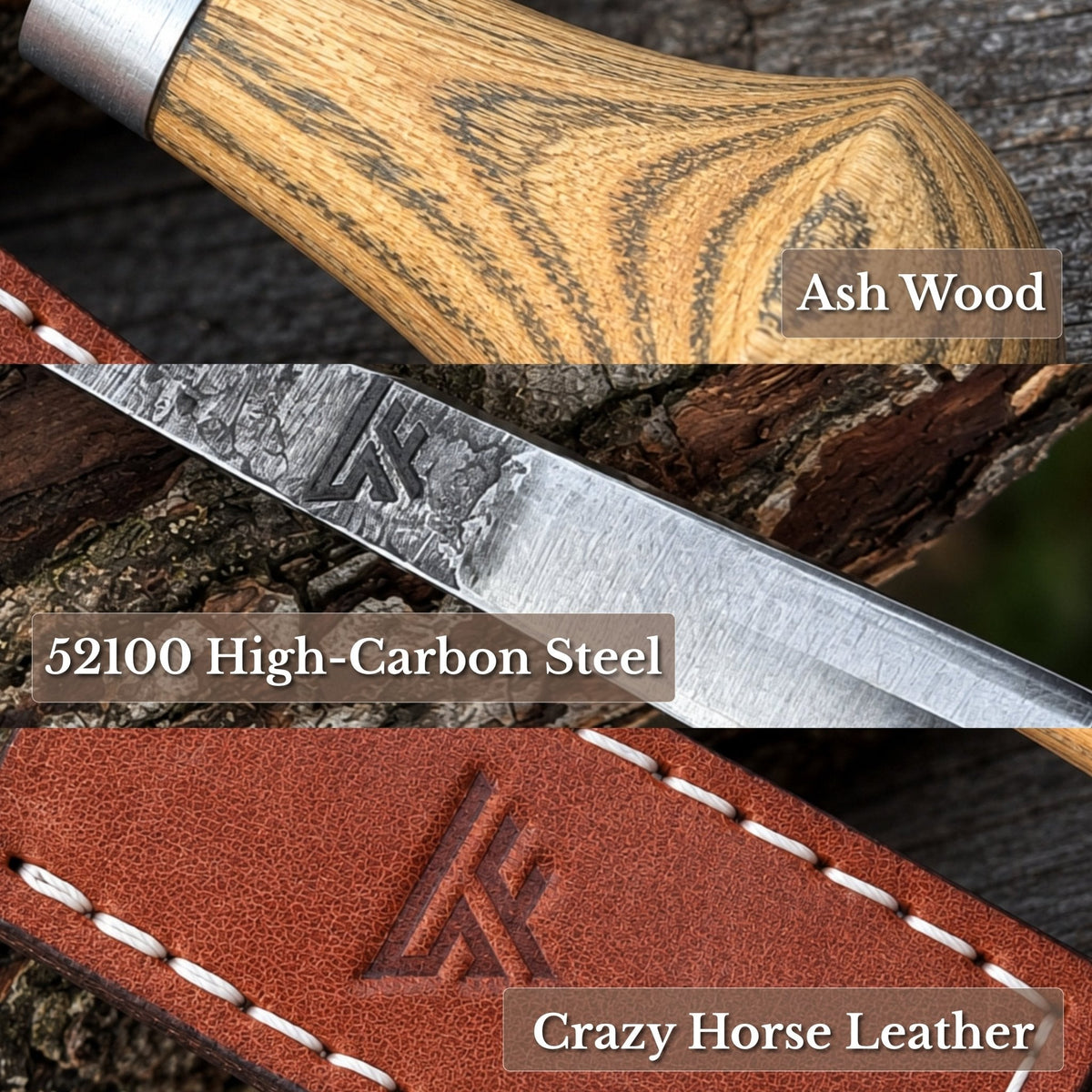 Bent Carving Gouge with Palm Handle, 12 mm / 0.47 in