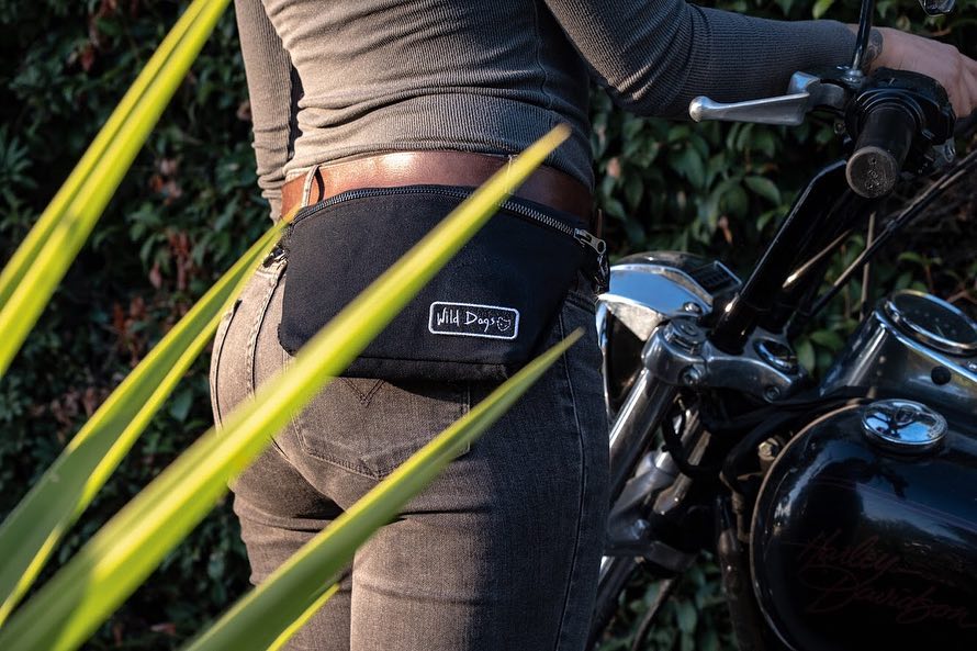 Rockagator Wild Dogs Motorcycle Waxed Canvas Handlebar bag/Purse/Waistpack