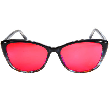 SleepAidMax Red Dottie Cat-Eye Blue Light Glasses – Blue