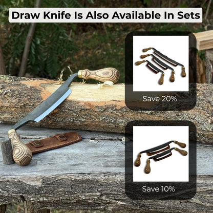 Curved Draw Knife (Push/Pull Shave), 10.5 cm (4.1 inch) Cutting Edge