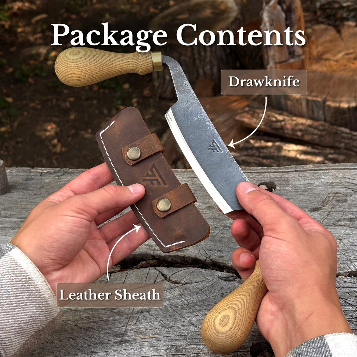 Curved Draw Knife (Push/Pull Shave), 10.5 cm (4.1 inch) Cutting Edge