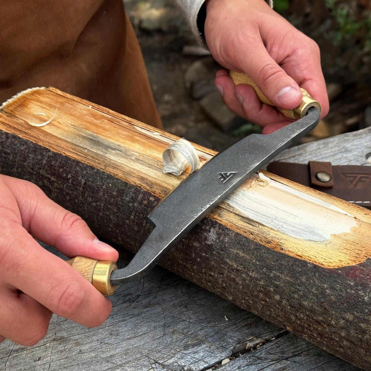 Curved Draw Knife (Push/Pull Shave), 10.5 cm (4.1 inch) Cutting Edge