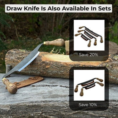 Curved Draw Knife (Push/Pull Shave), 14.5 cm (5.7 inch) Cutting Edge