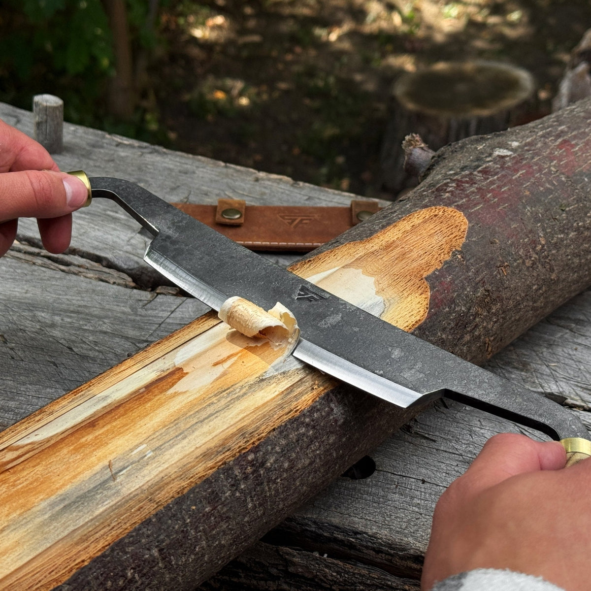 Curved Draw Knife (Push/Pull Shave), 14.5 cm (5.7 inch) Cutting Edge