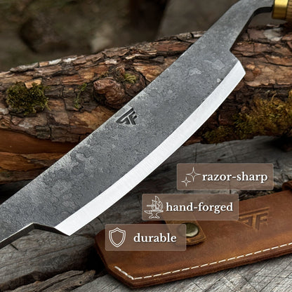 Curved Draw Knife (Push/Pull Shave), 14.5 cm (5.7 inch) Cutting Edge