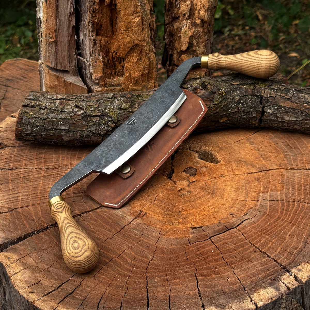 Curved Draw Knife (Push/Pull Shave), 14.5 cm (5.7 inch) Cutting Edge