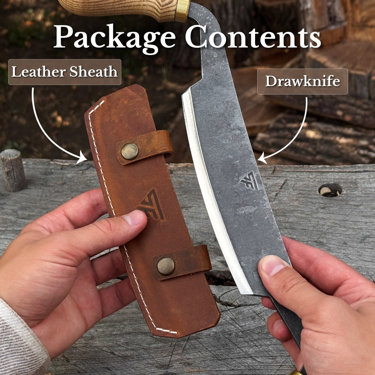 Curved Draw Knife (Push/Pull Shave), 14.5 cm (5.7 inch) Cutting Edge