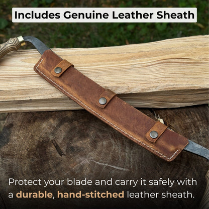 Curved Draw Knife (Push/Pull Shave), 25.5 cm (10 inch) Cutting Edge