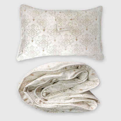 Bamboo Duvet Cover with Shams 3 Piece Set - Damask