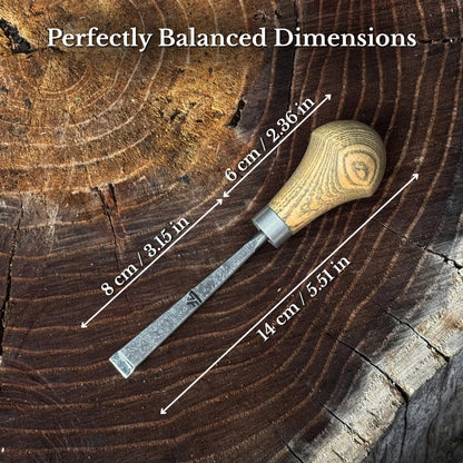 Detail Carving Chisel with Palm Handle, 10 mm (0.39 inches)