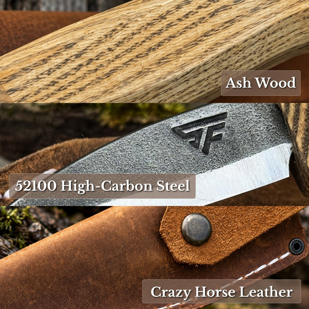 Detail Wood Carving Knife with Leather Sheath, Blade 5 cm (1.97 inches)
