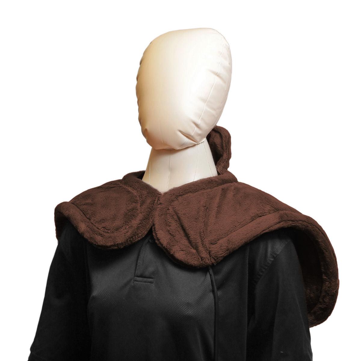 Therapeutic Heated Shoulder Neck Wrap Heating Pad w/ Magnetic Clasp - Brown