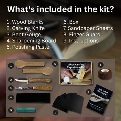 DIY 2-Piece Spoon Carving Kit for Beginners