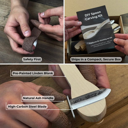 DIY 2-Piece Spoon Carving Kit for Beginners