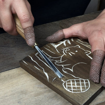 DIY Beaver Carving Kit – Wood Art Set with V-Chisel &amp; Video Guide
