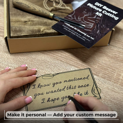 DIY Beaver Carving Kit – Wood Art Set with V-Chisel &amp; Video Guide
