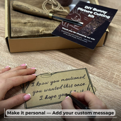 DIY Bunny Carving Kit – Wood Art Set with V-Chisel &amp; Video Guide