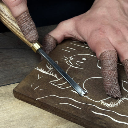 DIY Bunny Carving Kit – Wood Art Set with V-Chisel &amp; Video Guide