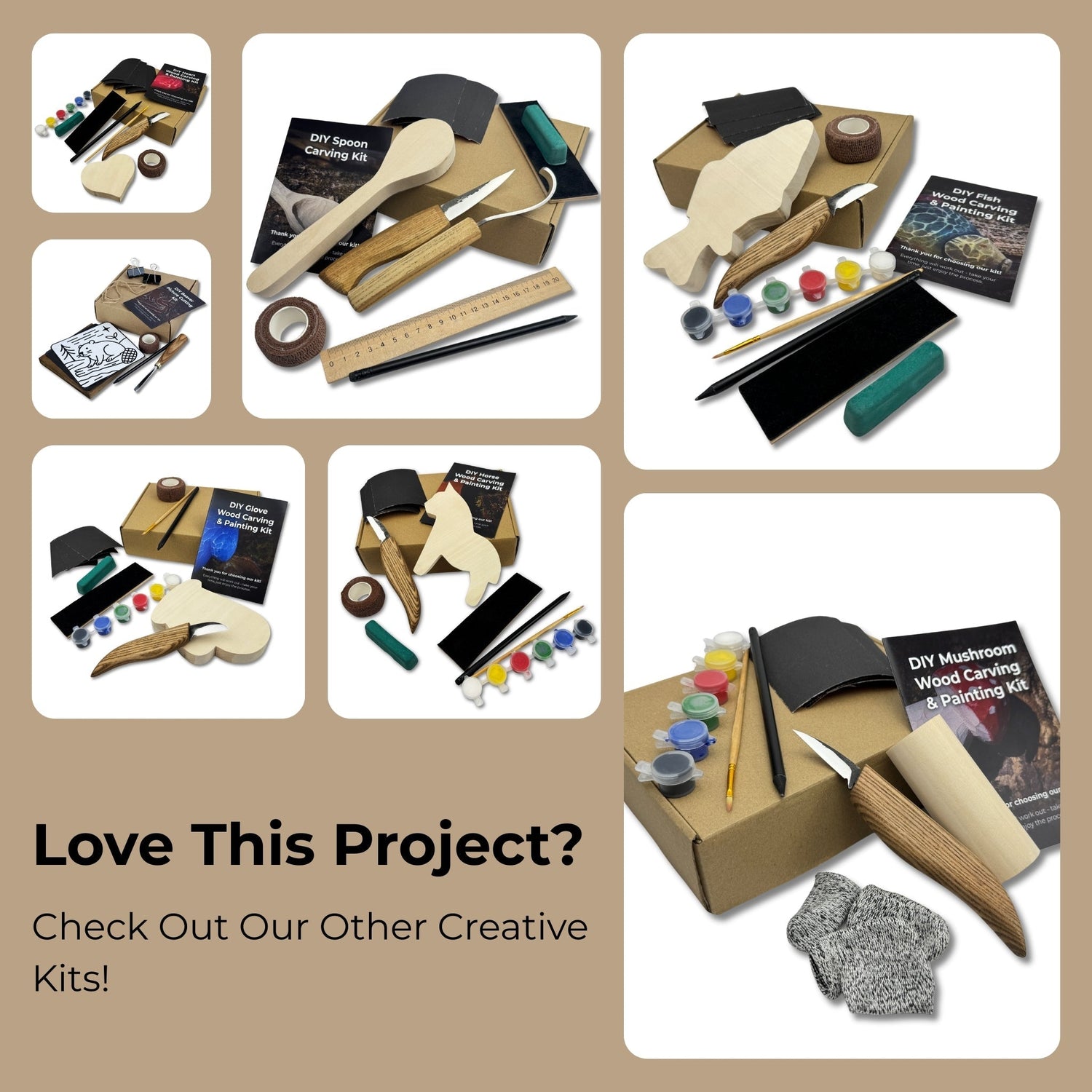 DIY Bunny Carving Kit – Wood Art Set with V-Chisel &amp; Video Guide