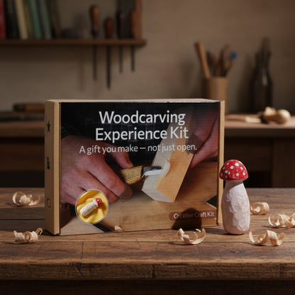 DIY Mushroom Wood Carving &amp; Painting Kit