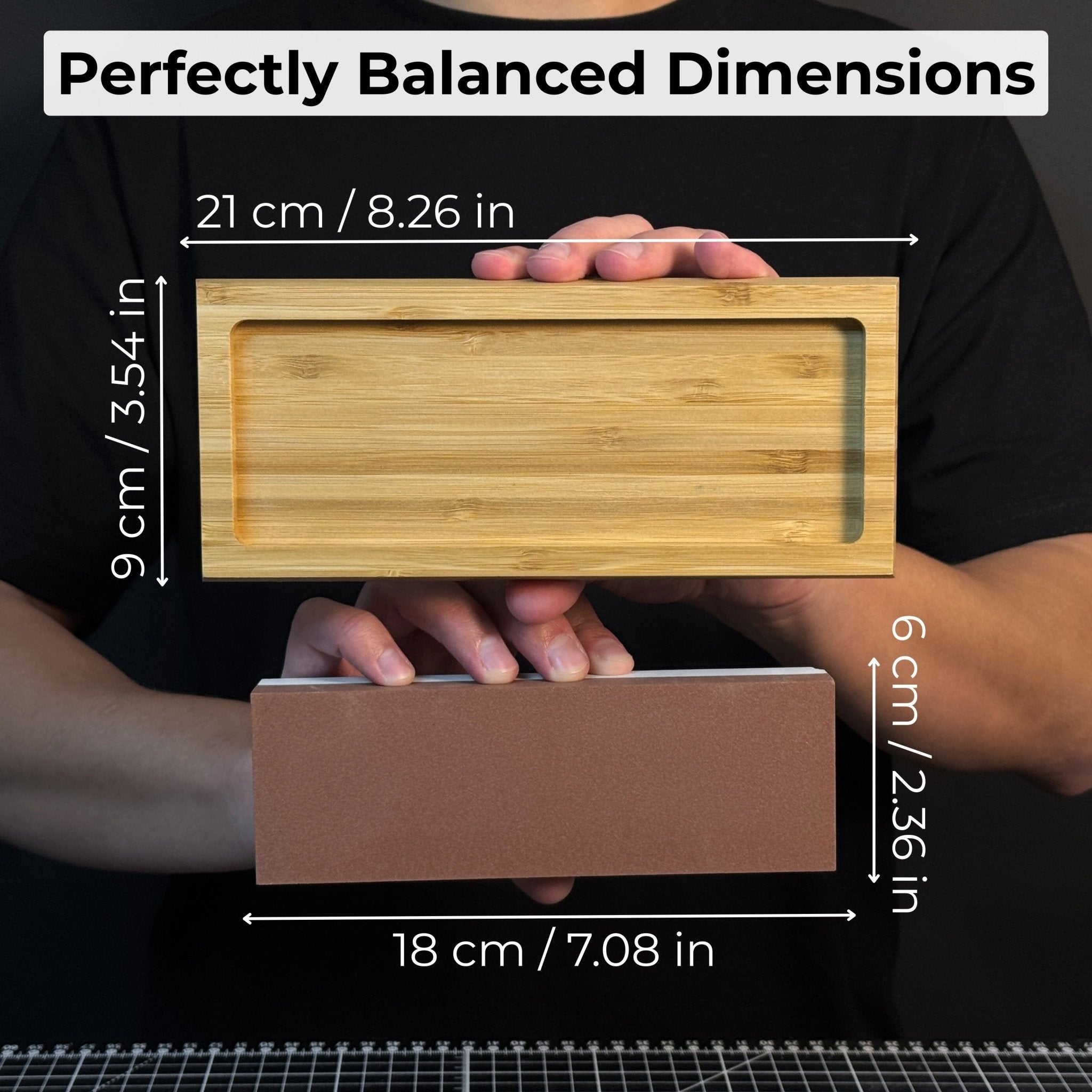 Double-Sided Sharpening Stone with Optional Wooden Stand – Grit 