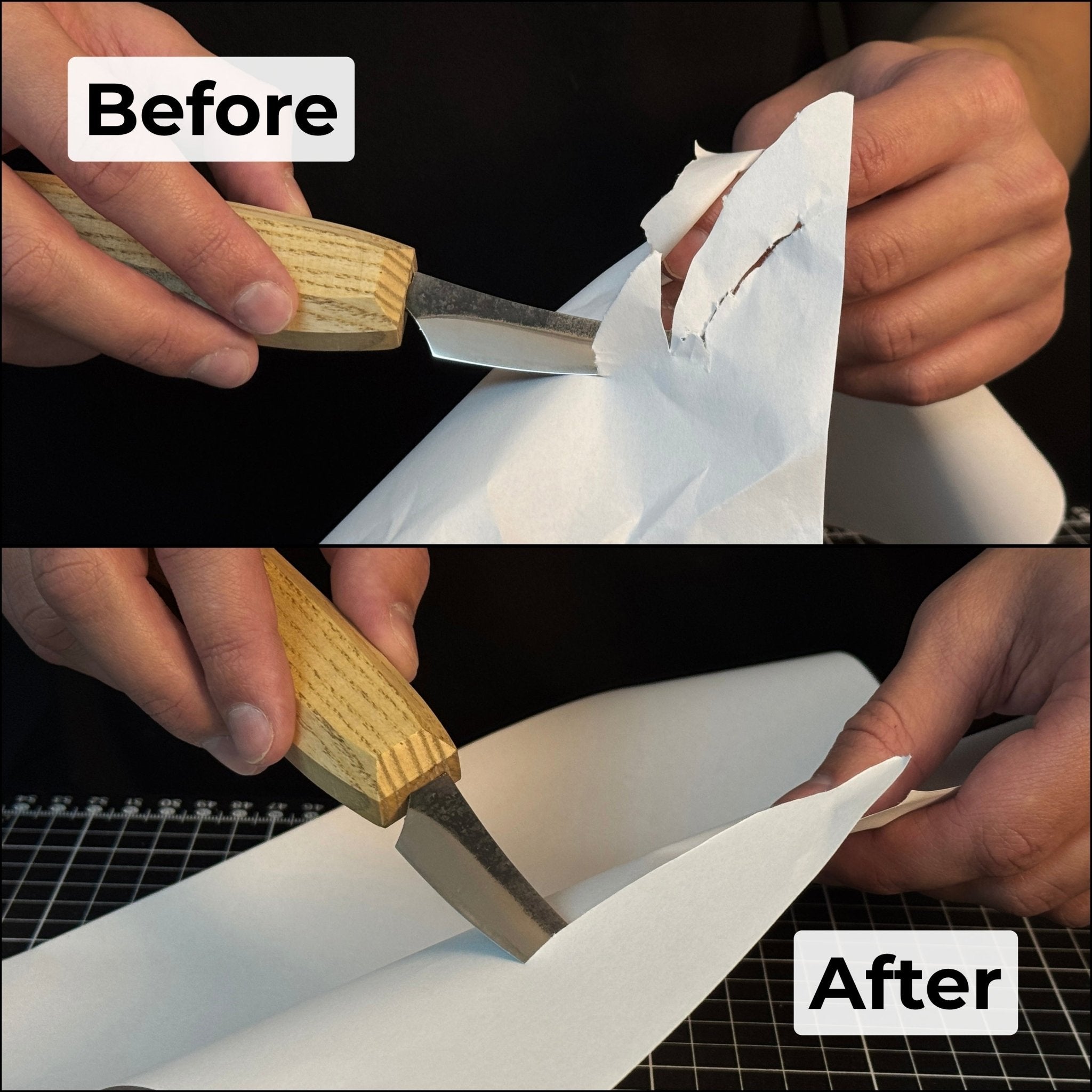 Double-Sided Sharpening Stone with Optional Wooden Stand – Grit 