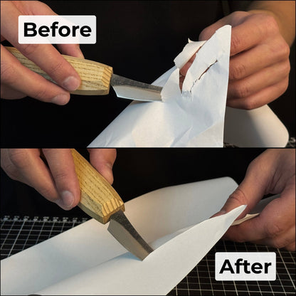 Double-Sided Sharpening Stone with Optional Wooden Stand – Grit 