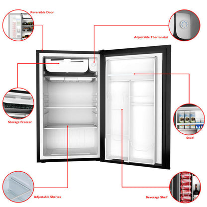 3.2 cu. ft. Mini Dorm Compact Refrigerator – Health Ranger Store