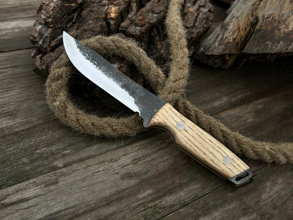 Hand-Forged Bushcraft Knife, 12 cm (4.72 inches)
