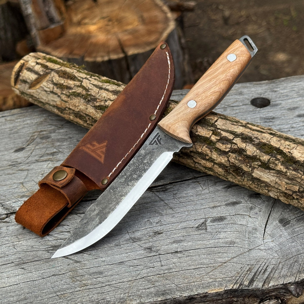 Hand-Forged Bushcraft Knife, 12 cm (4.72 inches)