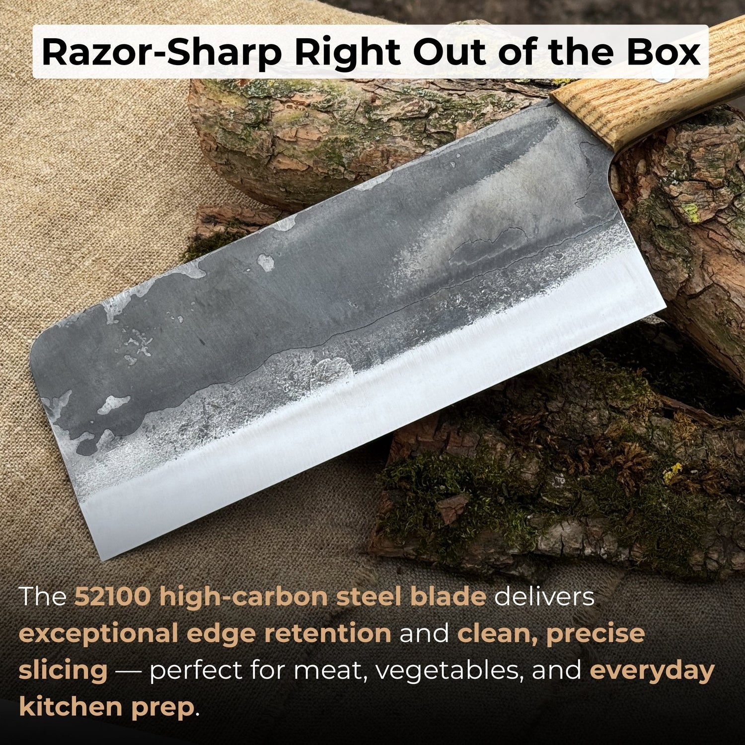 Hand-Forged Bushcraft Knife, 20.5 cm (8.07 inches)