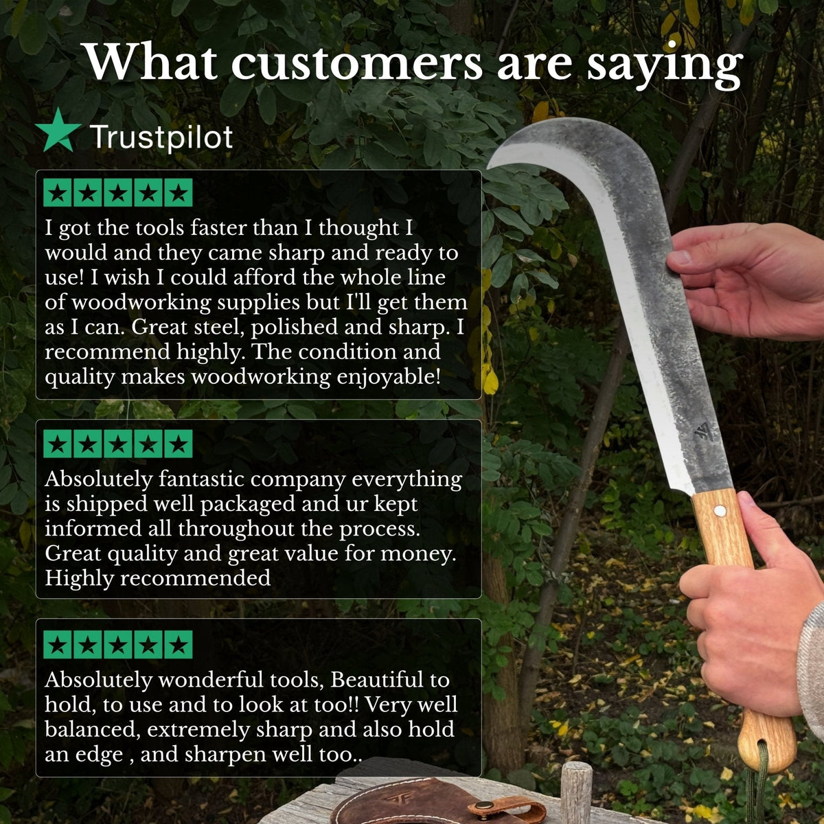 Hand-Forged Bushcraft Knife, 27 cm (10.6 inches)