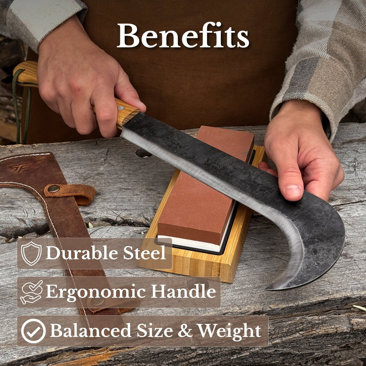 Hand-Forged Bushcraft Knife, 27 cm (10.6 inches)