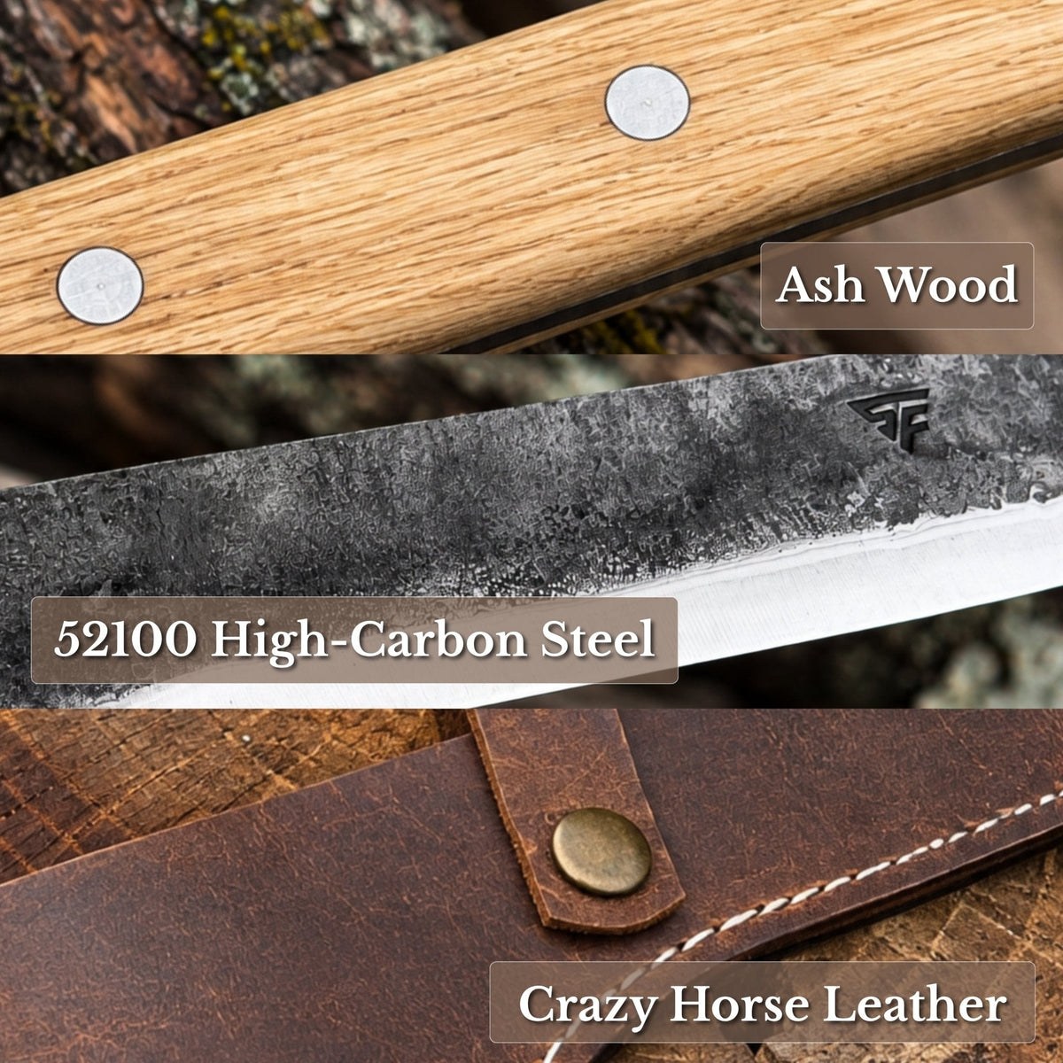 Hand-Forged Bushcraft Knife, 27 cm (10.6 inches)