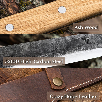 Hand-Forged Bushcraft Knife, 27 cm (10.6 inches)