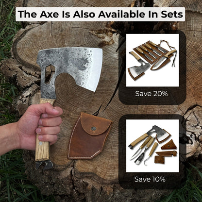 Hand-Forged Camping (Chopping) Axe, 0.6 kg (1.32 Ibs)