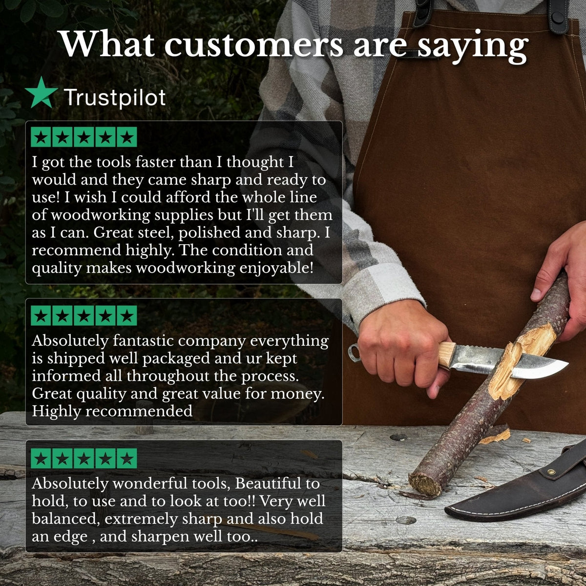 Hand-Forged Camping Knife, 12.5 cm (4.9 inches)