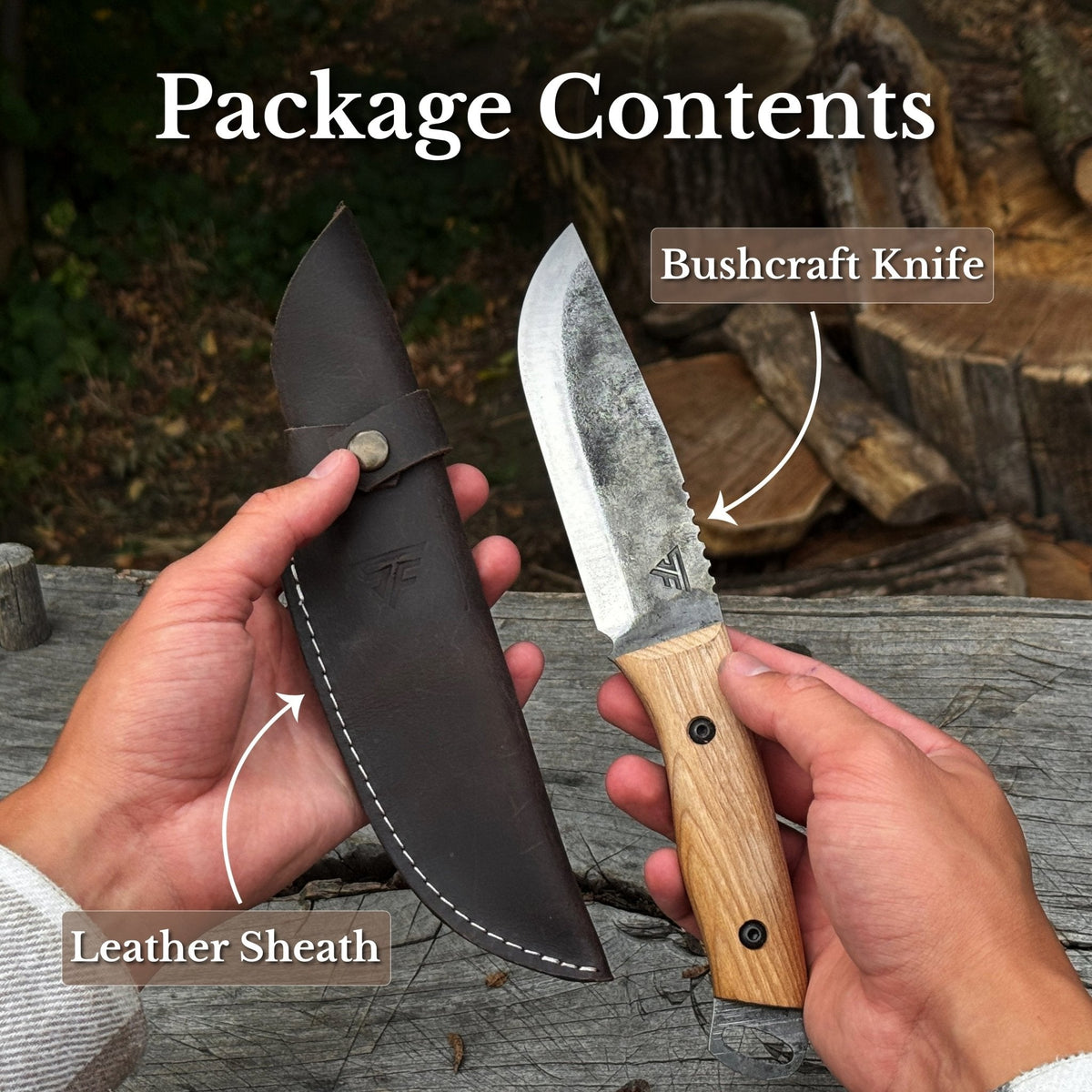 Hand-Forged Camping Knife, 12.5 cm (4.9 inches)