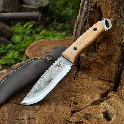 Hand-Forged Camping Knife, 12.5 cm (4.9 inches)