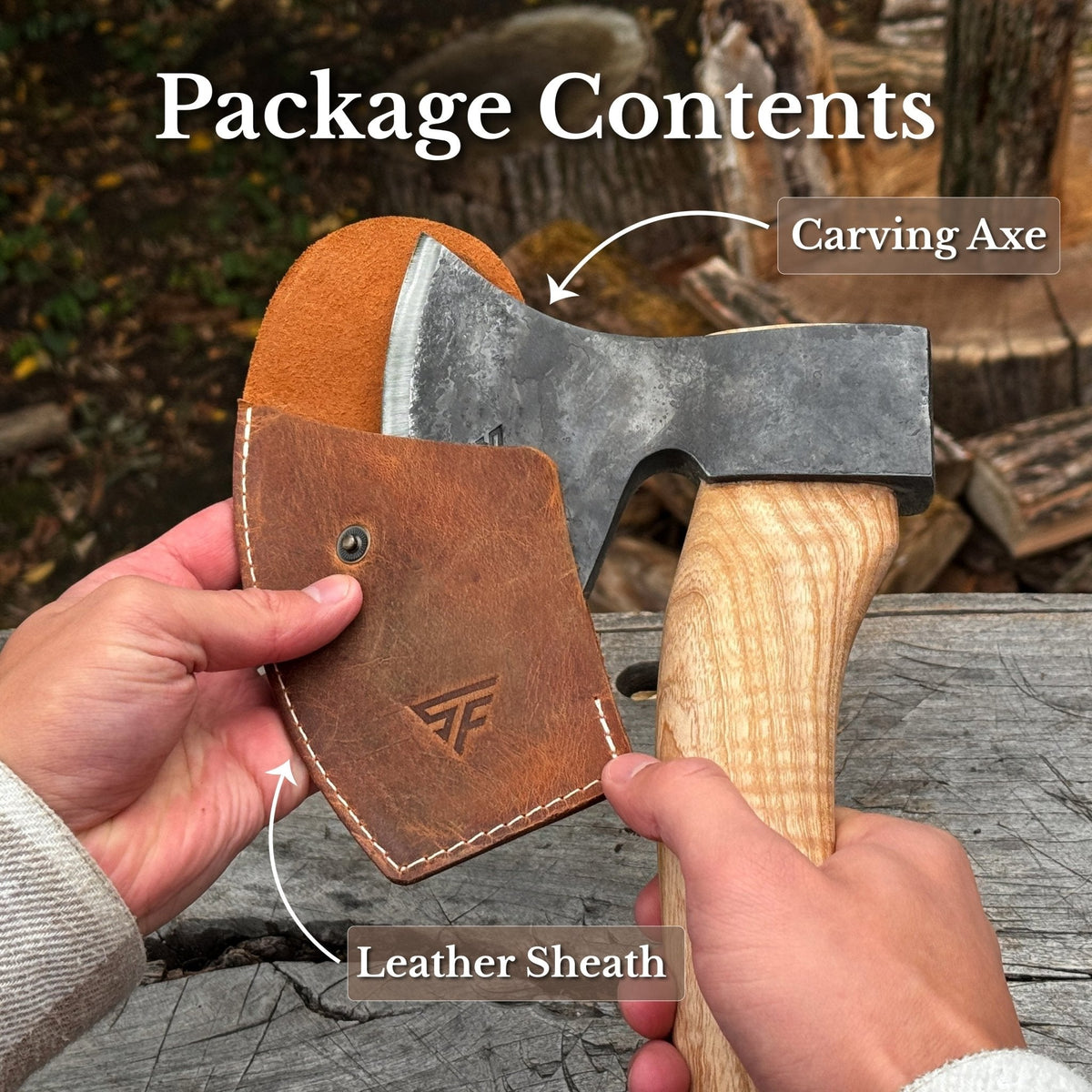 Hand-Forged Carving Axe, 1.05 kg (2.31 Ib)