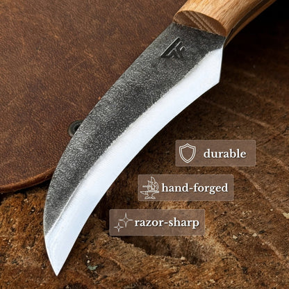 Hand-Forged Knife for Mushroom Foraging, 8 cm (3.15 inches)
