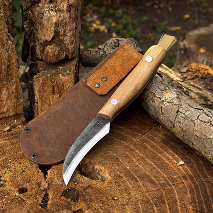 Hand-Forged Knife for Mushroom Foraging, 8 cm (3.15 inches)