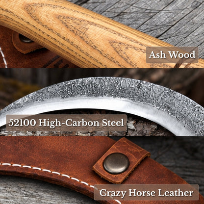 Hand-Forged Large Sickle, ⌀19 cm (7.5 inches)